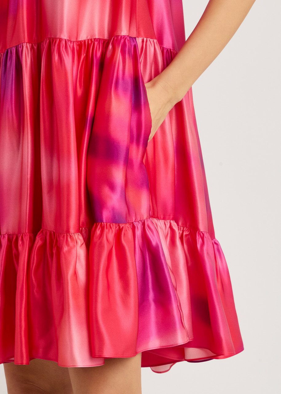 Roksanda Phinia Printed Satin Mini Dress Pink
