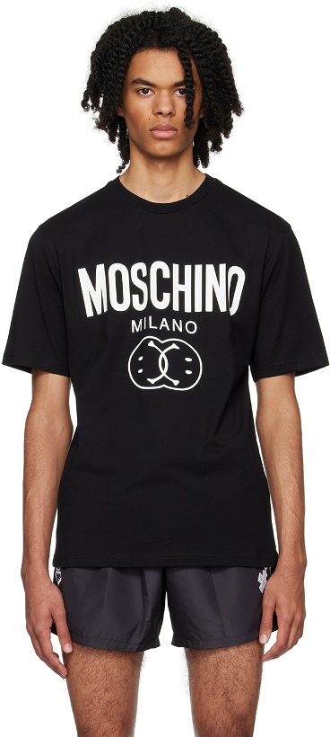 Photo: Moschino Black Double Smiley T-Shirt