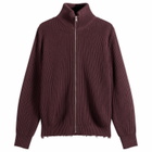 MM6 Maison Margiela Men's Zip Through Jumper in Ciocolat