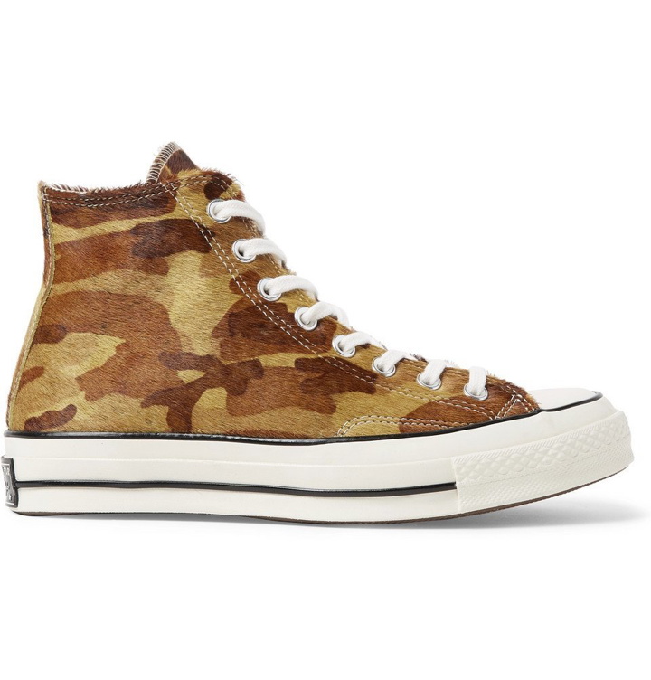 Photo: Converse - 1970s Chuck Taylor All Star Camouflage-Print Calf Hair High-Top Sneakers - Multi