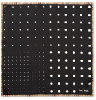 Paul Smith - Contrast-Tipped Polka-Dot Silk-Twill Pocket Square - Black