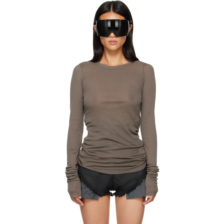 Photo: Rick Owens DRKSHDW Taupe Tower Basic LS T-shirt