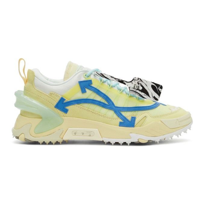 Photo: Off-White Yellow and Blue ODSY-2000 Sneakers