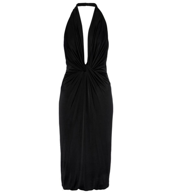 Photo: Tom Ford Gathered halterneck midi dress