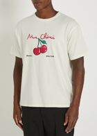 Duke And Dexter Mon Cheri Printed Cotton T-shirt White