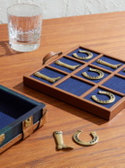 Ralph Lauren Home - Sawyer Leather-Trimmed Checked Canvas Tic-Tac-Toe Set