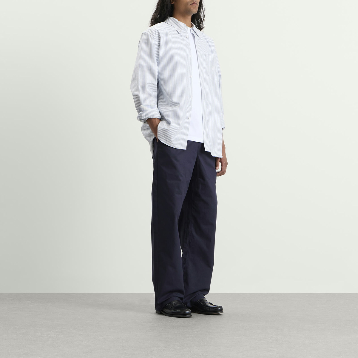 Palmes Men's Lucien Ripstop Trousers in Navy