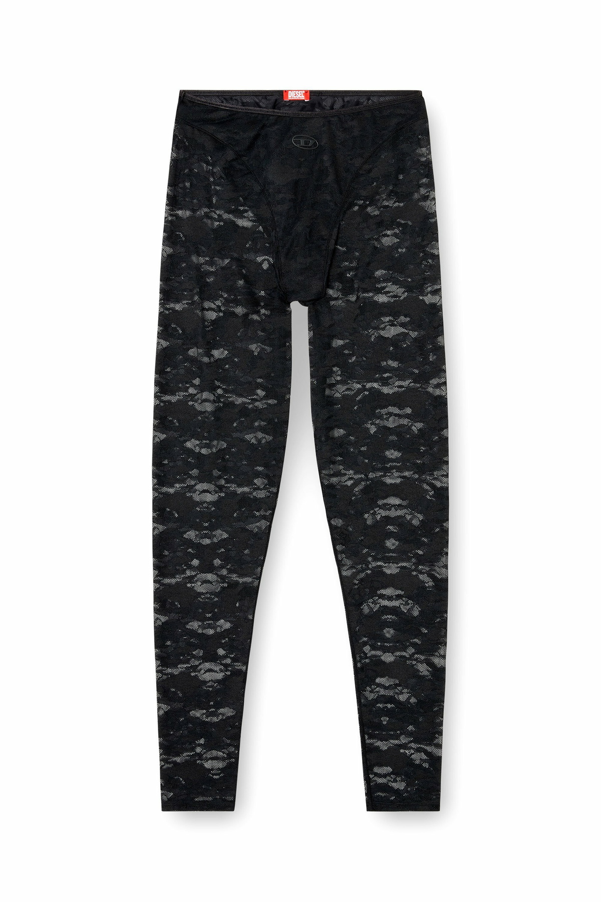 Diesel Leggings in nylon camouflage lace - Pants Womens in Black