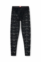 Diesel Leggings in nylon camouflage lace - Pants Womens in Black