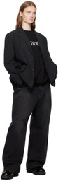 We11done Black Washed Loose-Fit Jeans