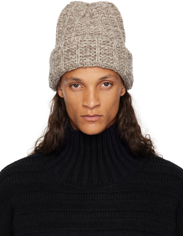 Photo: Maison Margiela Beige Wool Beanie