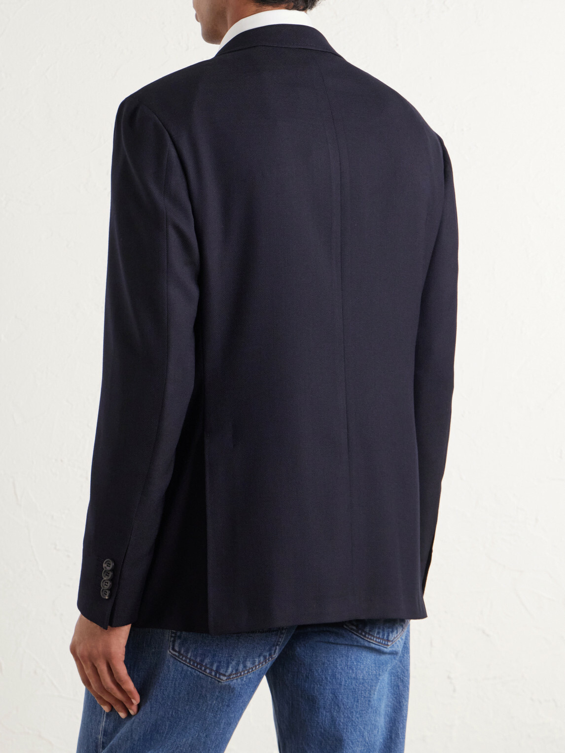 Canali - Kei Wool-Blend Blazer - Blue