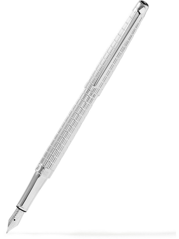 Photo: Caran D'Ache - Léman Slim Lights Textured Rhodium- and Silver-Plated Fountain Pen