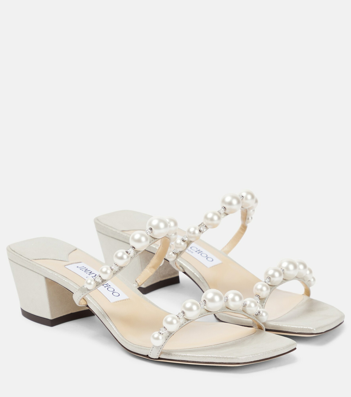 Jimmy Choo - Amara 45 embellished leather sandals Jimmy Choo