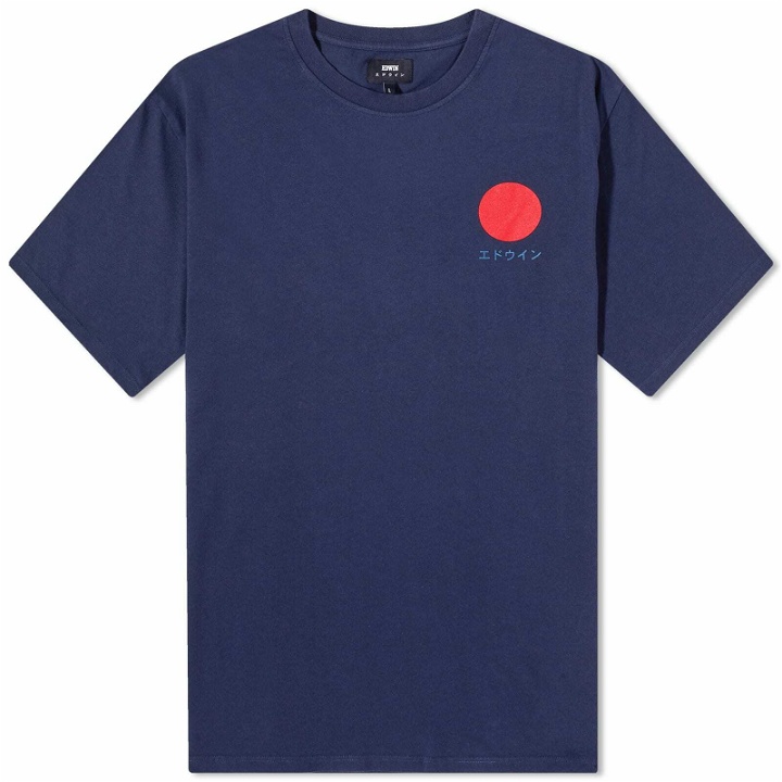 Photo: Edwin Men's Japanese Sun Supply T-Shirt in Maritime Blue