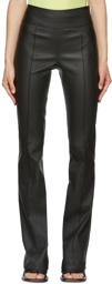 Helmut Lang Black Leather Bootcut Trousers