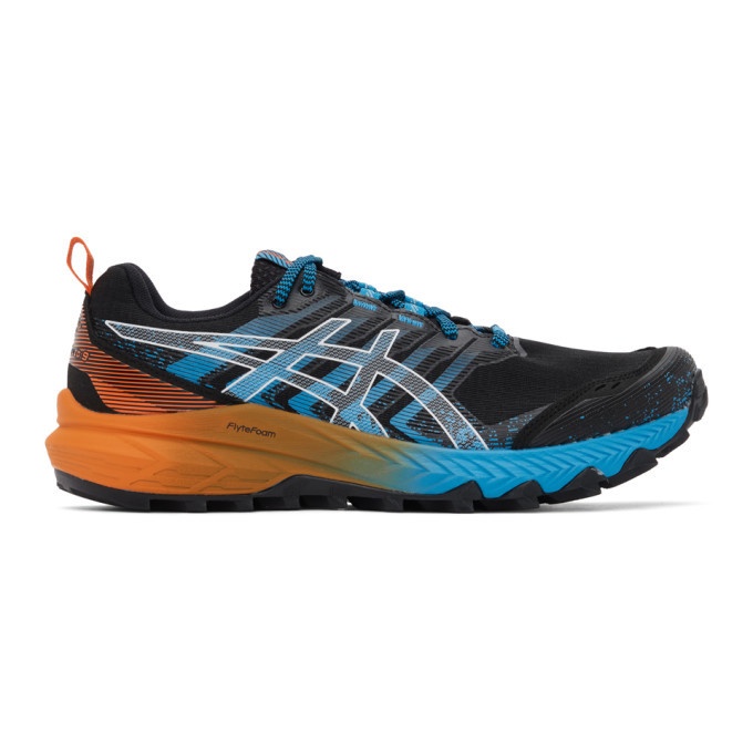 Photo: Asics Black and Blue Gel-Trabuco 9 GT-X Sneakers