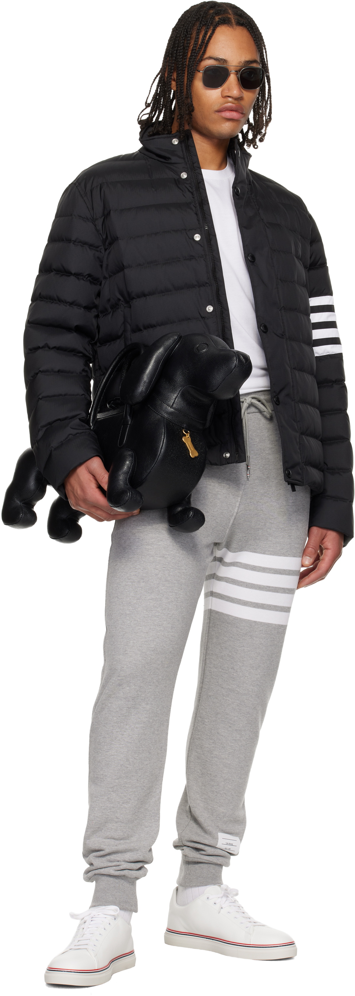 Thom Browne Gray Classic Loopback 4-Bar Sweatpants