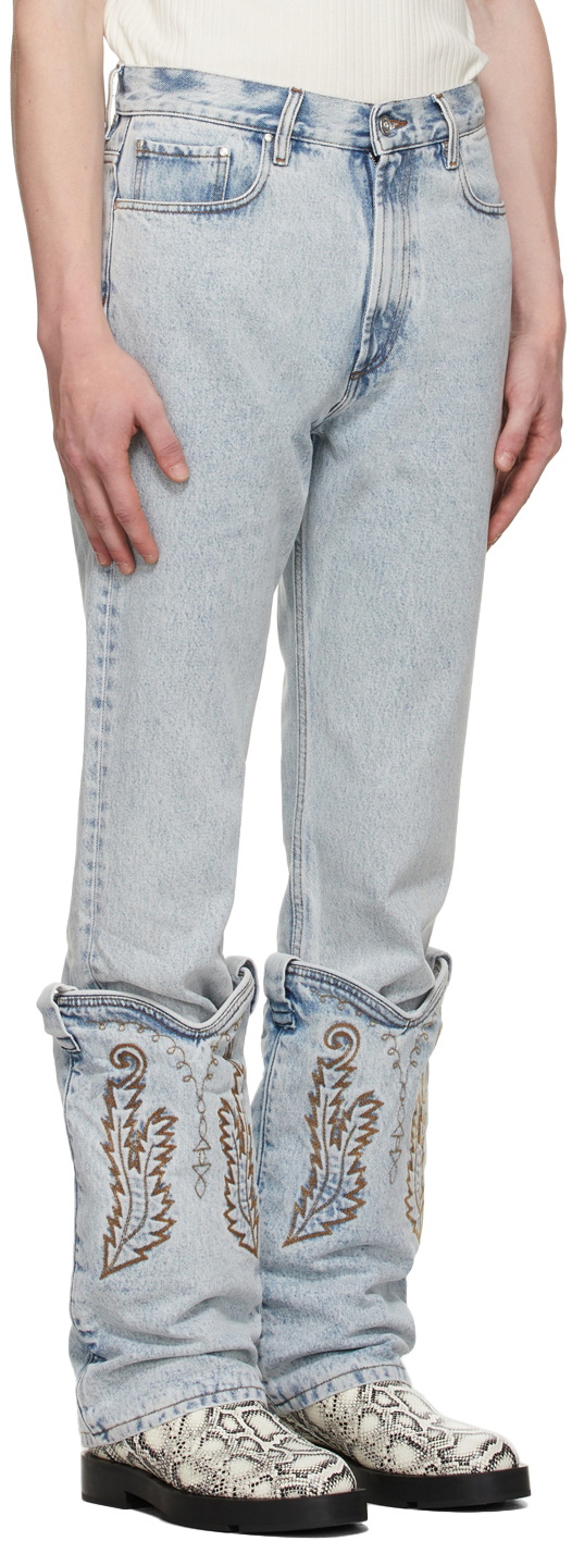 Y/Project Blue Cowboy Cuff Jeans Y/Project