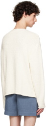 COMMAS Off-White Cotton Cashmere Sweater