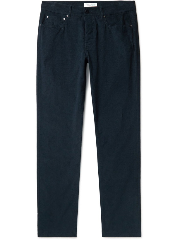 Photo: Gabriela Hearst - Austin Straight-Leg Cotton-Corduroy Trousers - Blue