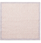 Brunello Cucinelli - Printed Linen and Cotton-Blend Pocket Square - Neutrals