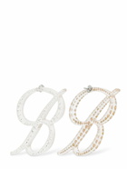 BLUMARINE - B Logo Plexi & Crystal Earrings