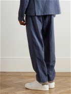 Officine Générale - Hugo Tapered Garment-Dyed Lyocell-Blend Suit Trousers - Blue