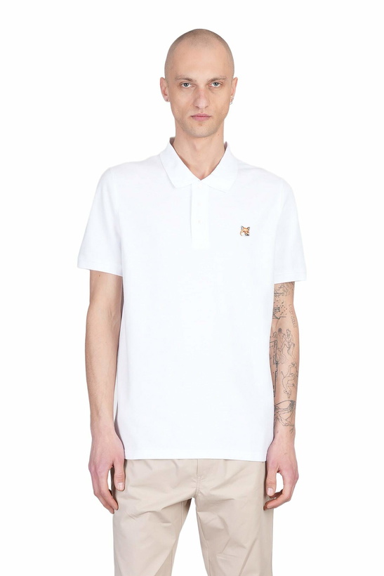 Photo: Maison Kitsuné Polo In White Cotton
