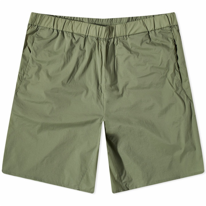Photo: Norse Projects Men's Poul Light Nylon Shorts in Dried Sage Green