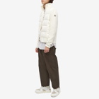 Moncler Men's Knit Down Funnel Neck Cardigan in White