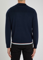 PS Paul Smith Panelled Wool Jumper Navy