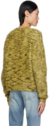 Re/Done Yellow & Black Hyena Sweater