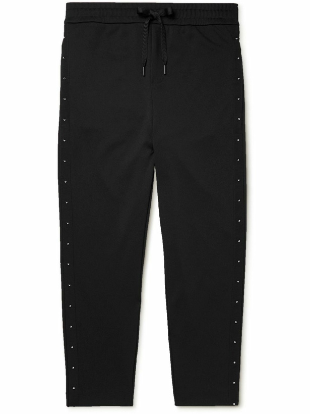 Photo: Moncler - Tapered Embellished Jersey Sweatpants - Black