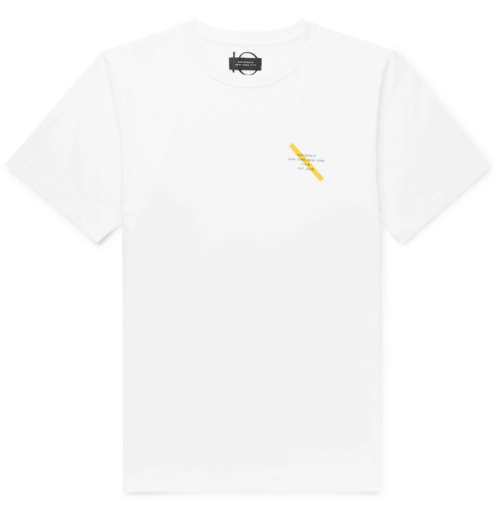 Photo: Saturdays NYC - Logo-Print Cotton-Jersey T-Shirt - White