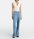 Veronica Beard Taylor high-rise wide-leg jeans