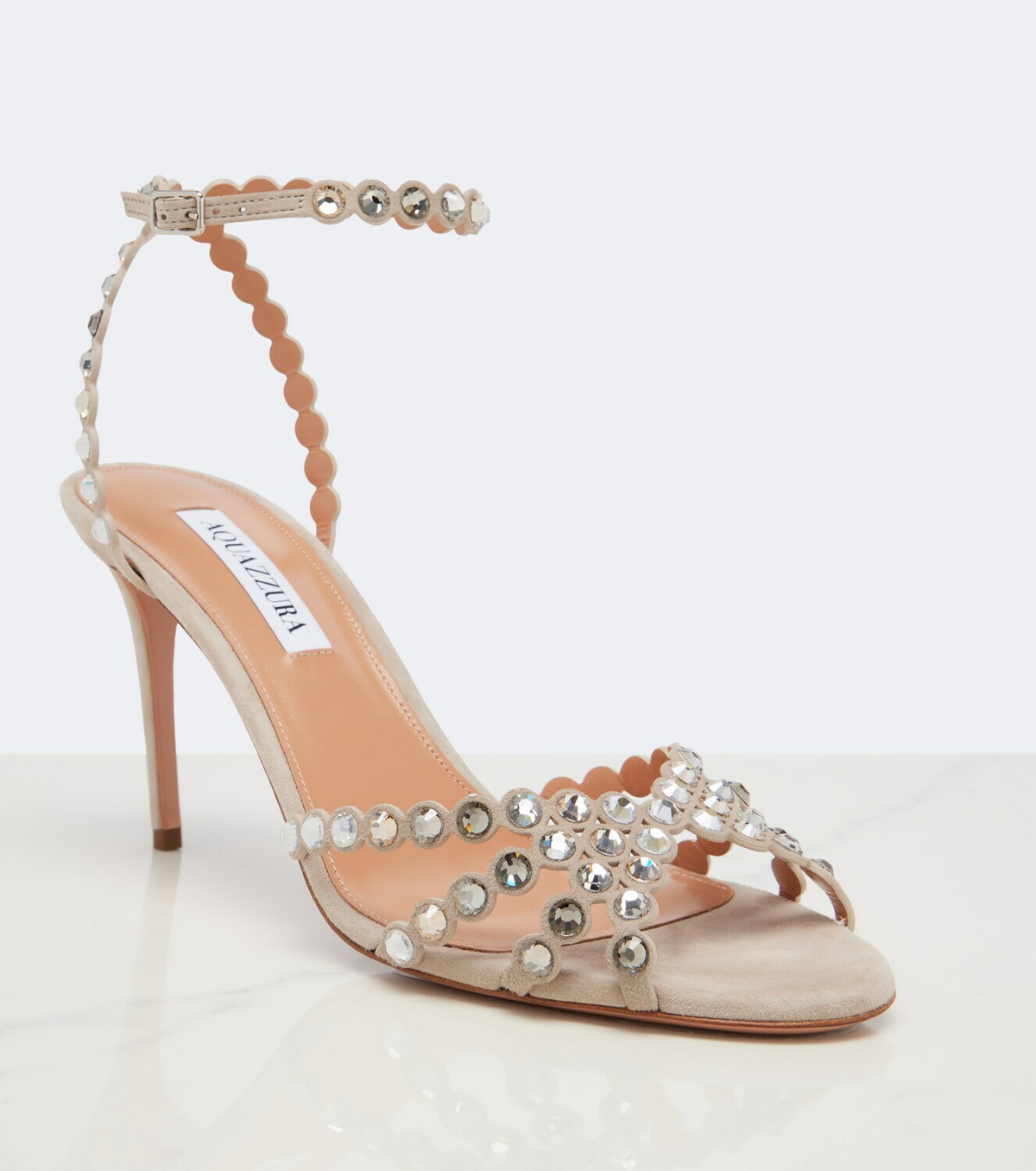 Aquazzura Tequila embellished suede sandals