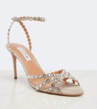 Aquazzura Tequila embellished suede sandals