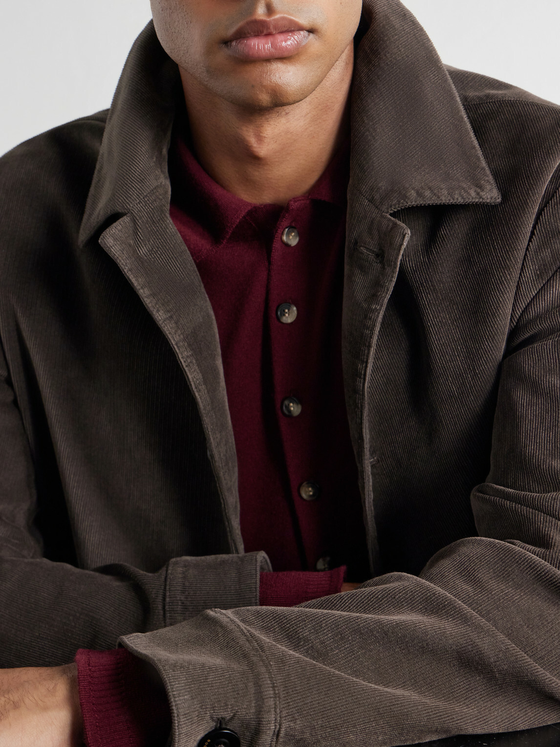 Boglioli - Cotton-Blend Corduroy Overshirt - Brown