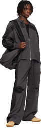Song for the Mute Black Appliqué Messenger Bag