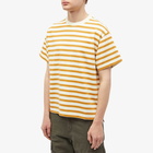 Brain Dead Men's Organic Striped T-Shirt in Gold