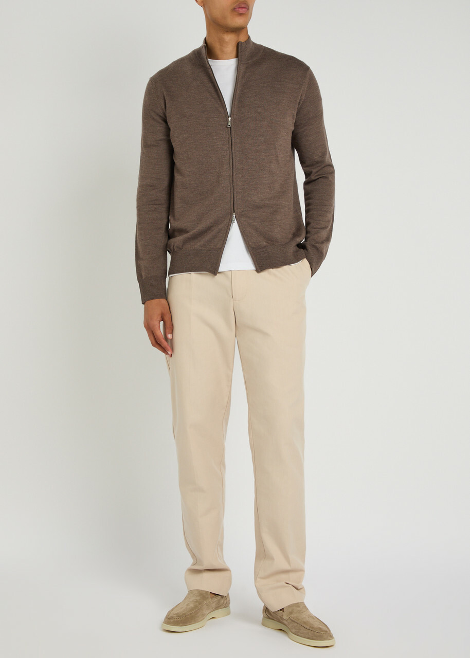Aurélien Wool Cardigan Taupe