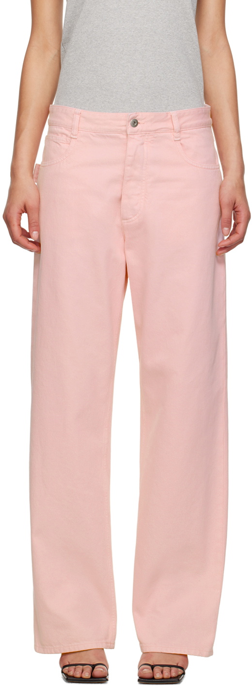 Bottega Veneta Pink Wide-Leg Jeans Bottega Veneta