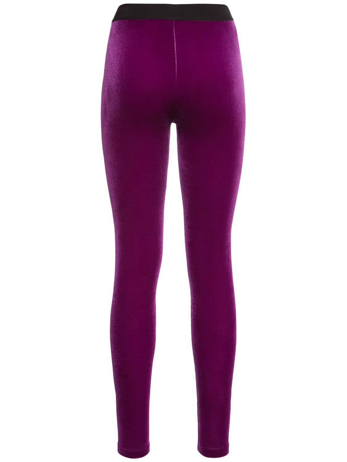 TOM FORD - Stretch Velvet Logo Leggings TOM FORD