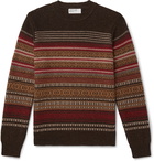 Universal Works - Fair Isle Wool-Blend Sweater - Brown