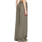 Rick Owens Beige Tower Wide Tailored Trousers