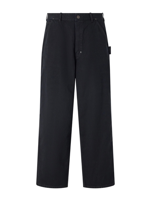 Photo: A.PRESSE - Vintage Wide-Leg Cotton, Hemp and Silk-Blend Canvas Trousers - Black
