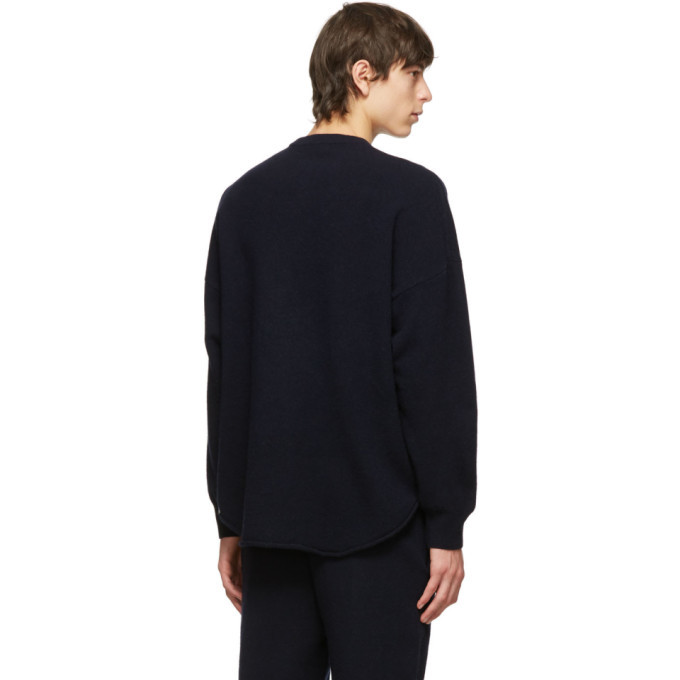 extreme cashmere Navy N°53 Crew Hop Sweater extreme cashmere