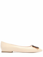 ROGER VIVIER 5mm Gommettine Leather Ballerina Flats