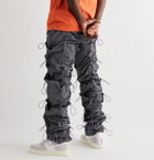 99%IS- - Gobchang Tapered Stretch-Shell Drawstring Trousers - Gray